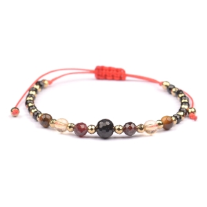 Bransoletka celebrytka TURMALIN + znak zodiaku LEW zodiak